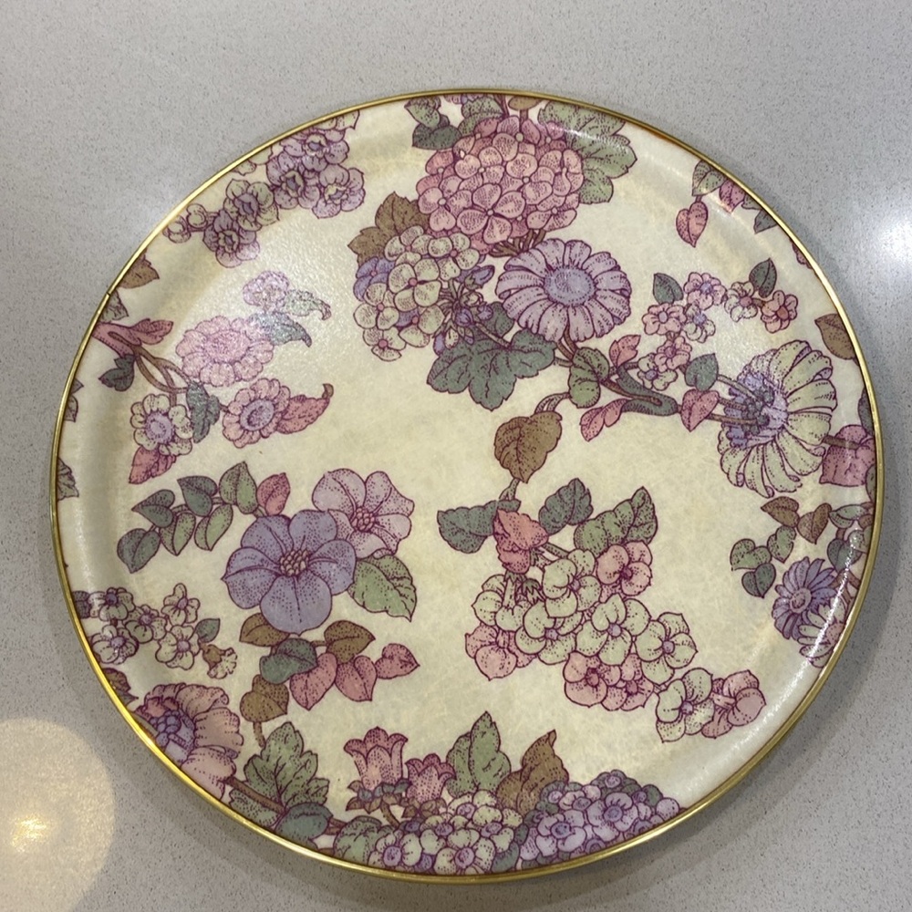 Keswick Vintage Floral Fibreglass 14" Tray